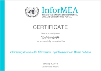certification InforMEA